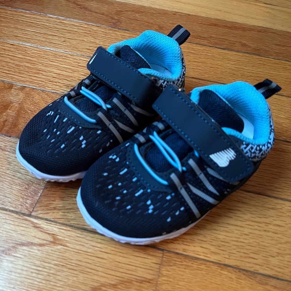 Kids Black and Blue Athletic Shoes